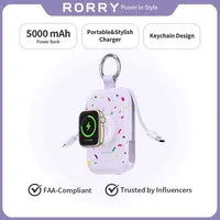 RORRY 5000mAh Portable Power Bank with Built-in Cables & Keychain – Safe Fast Charging for iPhone 17-8 & Apple Watch – Giftidea & Travel Essential summerwins