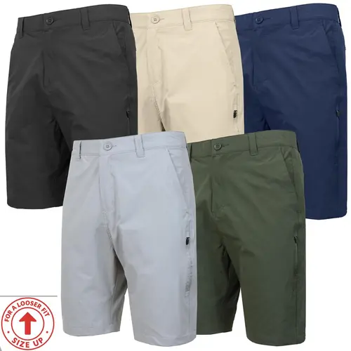 Men’s 6-Pocket Quick Dry Moisture Wicking Utility Zipper Cargo Pocket Golf Shorts (30-42) (Size up for a Comfortable Modern Fit)