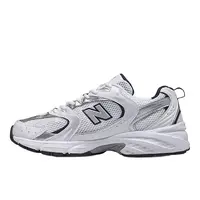 New Balance Men's 530 Mesh Sports Footwear - White Natural Indigo, Breathable Abzorb Cushion Rubber Trainer, Running Training Footwear, Daily Casual Comfort Shoes for Gym, Walking