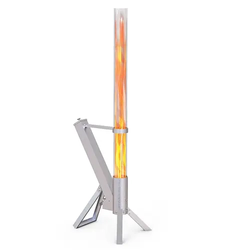 Segmart Patio Pellet Torch, Wood Pellet Patio Heater for Outdoor, Portable Patio Pellet Fire Torch,Glass Tube for Yard,Wood Fire Pit with Party, father's day