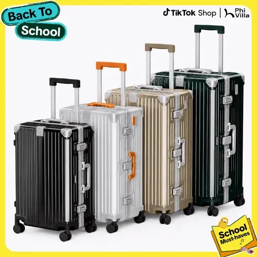 PHIVILLA 20/24/26/28/30 Inch Luggage, Travel Thickened Aluminum Frame Suitcase with TSA Spinner Wheels, 3-Layer PC Hardside Zipperless Travel Suitcase with Type-C USB Charging Port, Cup Holder, Falldealsforyou