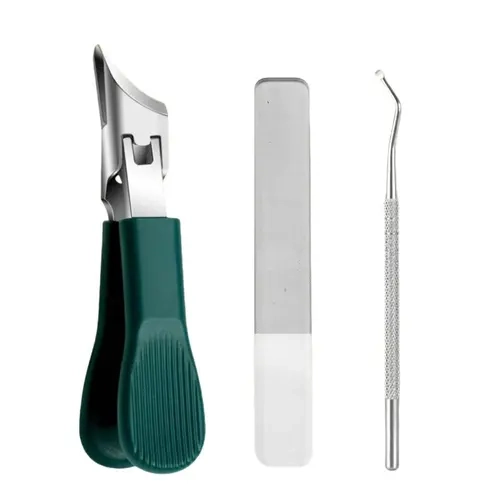 3-Piece Eagle Beak Diagonal Nail Clippers, Large-Opening Splash-Proof Multifunctional Nail Care Tool for Home Manicure Use, Portable set with sharp blades for daily nail trimming, household personal nail care and regular manicure for everyone at home
