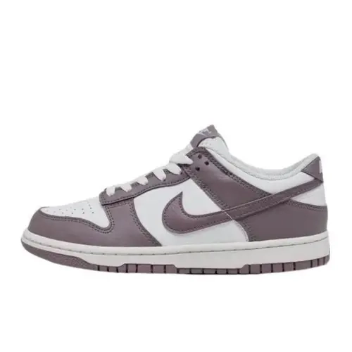 Nike Women's-Youth Dunk Low Taupe Grey White Athletic Sports Shoes - Flat Sneaker Shoes, Neutral Tones, Easy Daily Fit, Minimalist Low-Top Casual Wear Footwear