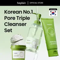[VIRAL] Mung Bean Original Trio 3PC Set: Cleansing Oil, Cleansing Foam, Clay Mask - Gentle Deep Pore Cleansing & Kbeauty Exfoliant Face Mask, Skin Repair with Mung Bean Complex for All Skin Types