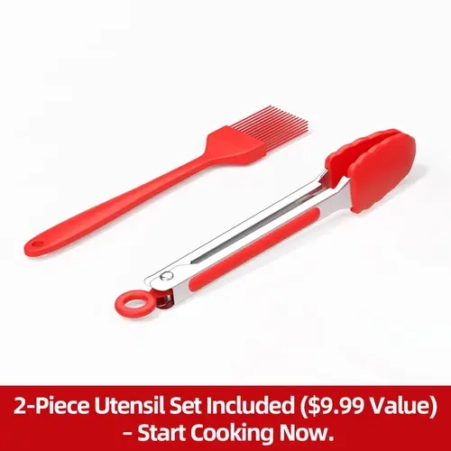 AORAN Professional Silicone Barbecue Tool Sets - No Harmful Substances, Eco-Friendly, Durable Kitchen Accessories, Includes Spatula, Tongs+Brush, Grill Basting Brush, Suitable for Electric Grills & All Seasons
