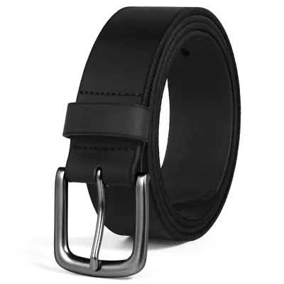 VATAN Men's Genuine Leather Stretch Belt - Handmade Cow Hide Accessory, Fashionable Frame Metal Buckle, Classic Design for Daily Wear & Business, Guys' Gift Option summerwins