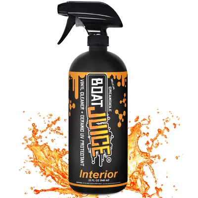Boat Juice Interior Cleaner & Protectant - 2in1 Seat Cleaner and Ceramic UV Protectant - Orange Creamsicle Scent - Marine Vinyl, Upholstery & Carpet Cleaner for Boats, RVs & Cars - 32oz