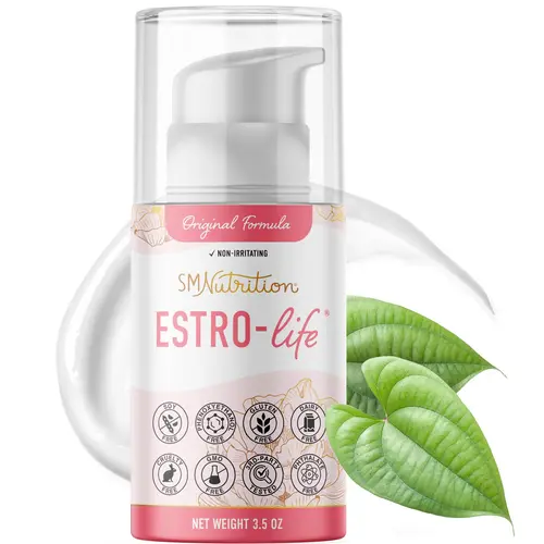 SM Nutrition Original Estro-Life Balancing Skin Cream for Women | Cosmetic Skin Cream with 175mg of Estriol per Container with Vitamin A | Soy-Free, Cruelty-Free, and Non-GMO | 84 Applications, 3.5oz Pump