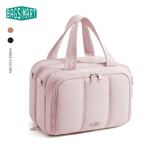 BAGSMART 2-in-1 Toiletry Bag with Wet-and-Dry Section, Lightweight Toiletry Bag for Women, Makeup Bag with Splitable Design, 18 Pack TSA Approved Travel Bottles Large Capacity Compact Versatile Design for Travel & Daily Use sohochic tiktokshopstockup
