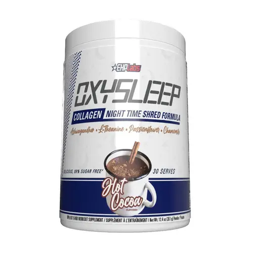 OxySleep Collagen Night Drink - Restful Sleep & Night-Time Recovery Support - Collagen, Magnesium, Ashwagandha & L-Theanine - Hot Cocoa Flavor - Evening Wind-Down Drink, 30 Serves