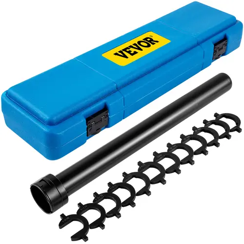 VEVOR Adjustable Inner Tie Rod Installation Kit (Toolupgrade) - 1/2 in Drive Steel Tube, 13 Crowfoot Adapters, 12 Adapters Incl., Knurled Grip Mechanic Tool Kit Set with Ratchet Wrench for Car Maintenance, Tools for Mechanics