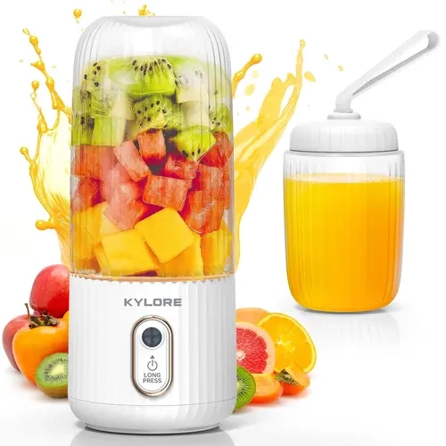 Portable Blender with 2 Travel Cups (12oz + 10oz) - Rechargeable, Easy-Clean Design, Includes Charging Cable - Essential Home Juicer & Smoothie Maker,summerwins, Drink Maker, Personal Blender Combo