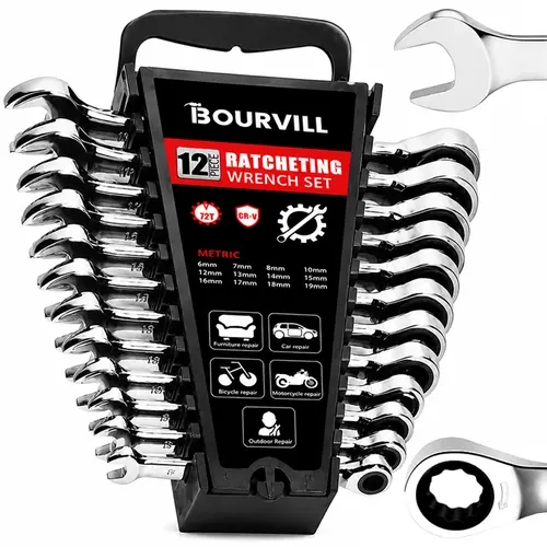 12 Piece Dual-use Ratchet Head Quick Wrench Set with Organizer Hardware Tools 72 Teeth Wholesale 180 Degree Rotation(12pcs-A) Screwdriver Socket Combination