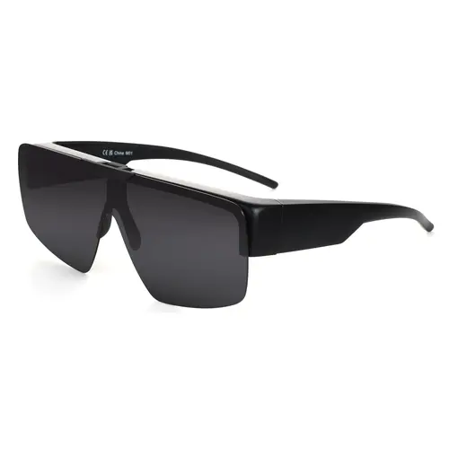 ZENOTTIC Men's Unisex Polarized Fit-Over Sunglasses - TR90 Full Rim Shield Frame, Flip-Up Design Polycarbonate Lens, UV400 Protection, Outdoor Sports Eyewear, Durability and Flexibility, Enhance Clarity, Microfiber Pouch