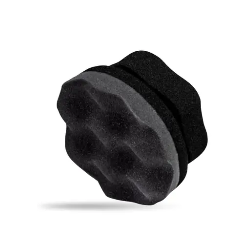 BLACKLINE HEX High-Density Foam Applicator Pad - Automotive Detailing Products, Rinse & Reuse Pad, Smooth Even Product Spread, Comfortable & Efficient, Tires/Trim/Leather Compatible, Multisurface Safe, Car Care Tool