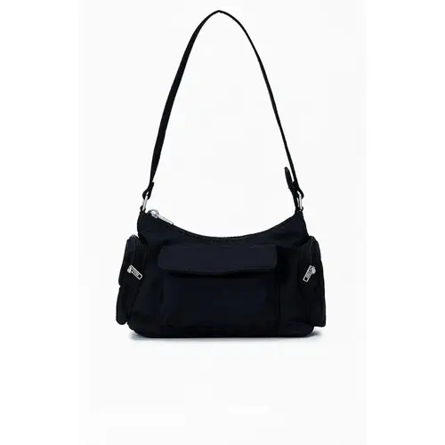 BM Style Women's Black Plain Shoulder Bag - Simple Design & Classic Style Casual Commuter Bag