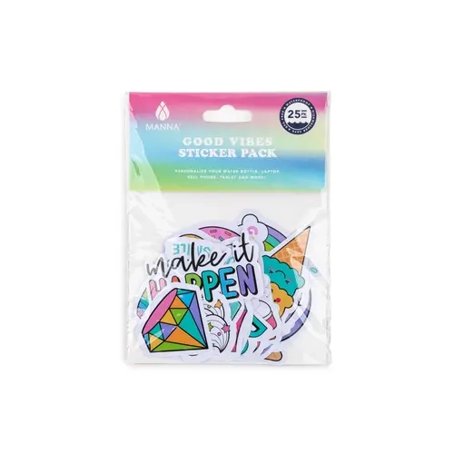 "Good Vibes" Motivational Adhesive Die-Cut Scrapbook Stickers Packs - Cute DIY Scrapbooking Embellishments, Character Craft Supplies with Colorful Sentiments for Stamping, Water Bottle Decor & Self-Care (Scrapbooking Ideas Included)