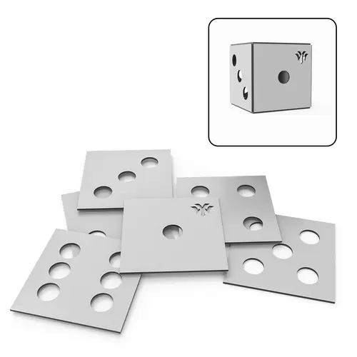 YESWELDER 6PCS Laser Cut Carbon Steel Welding Practice Kit - 13 Gauge 4-in Carbon Steel Dice Coupons, Stick Arc Striking/MIG Bead Control/TIG Precision Welding Train Plates, 70-110A DIY Beginner Accessories