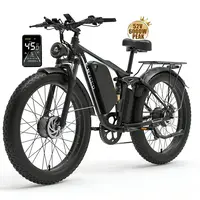 EBycco EB7PRO Peak 6000W  Dual  Motor Ebike for Adults Electric Tire Bike 52V 32AH, Max 40-45 MPH, 100 Miles Long Range, Hydraulic Disc Brake, 24"/26" Fat  Offroad Hunting E-Bike, Full Suspension Electric Bicycle,father'sdaygifts,campingessentials,camping