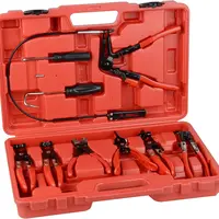 【DealsForYouDays】9PCS Hose Clamp Pliers,Automotive Pliers Kit,Long Reach Hose Clamp Tool Remover for Water Hose and Automotive Coolant Radiator Heater with Flexible Wire Long Reach Hose Clamp and Flat Band Pliers #DealsForYouDays