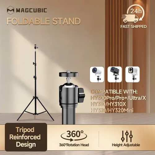 [US Warehouse] Magcubic 120CM Projector Stand Retractable Universal 1/4 Screw Floor Tripod Stand Mount For Magcubic HY300 Pro Porjector, Camera Traveling Products #tiktokshopstockup