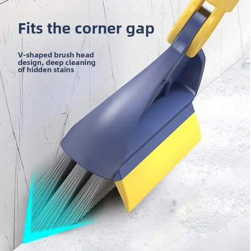 Long Handle Floor Brush Bathroom Toilet Cleaning Tool Bathroom Water Scraper No Dead Angle Hard Bristle Gap Brush kitchen office dormitory