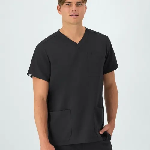 Hanes Comfort Fit Scrubs Men's V-neck Scrub Top Underwear Comfortable Soft Stretch Fabric Breathable Hmb100