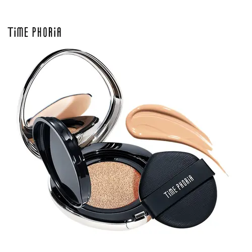 TIMEPHORIA Timeless Lumina Soft-Blur Matte Cushion Foundation & Concealer - 11g 45% Water Cushion, Lightweight Formula, Firming, Pigment-Rich, Long-Lasting, Transfer-Proof, Oil Check, Even Coverage, Airbrushed Skin Polished Finish Compact Cosmetic