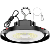 UFO LED High Bay Shop Light - Aluminum, 160W, 24000LM, 5000K Daylight, 700W MH/HPS Equivalent, IP65 Waterproof Outdoor LED Lights, US Plug with 6ft Power Cord, 5-Year Assurance, Plug-in Industrial Fixture for Warehouse