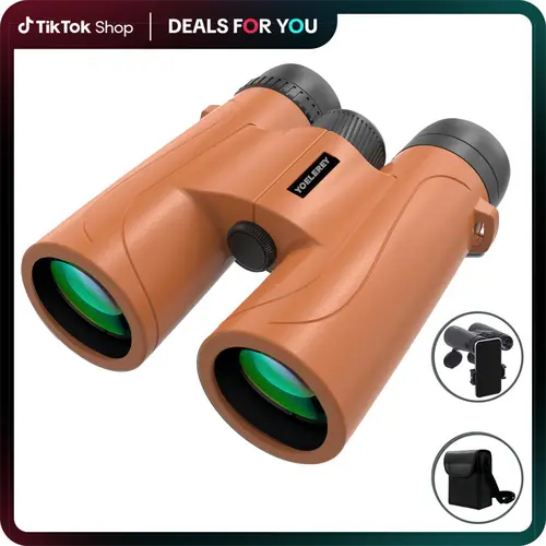 High Definition Long Range Binoculars for Adults, 12x50 High-Powered, 23mm Large Eyepieces, BAK4 Prism, Waterproof, Lightweight, for Birdwatching, Hunting, Watching Whales, Observing Distant Worlds, Gifts for Hunters