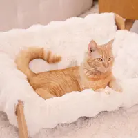 Elevated Pet Couch Bed, Solid Wood Sofa for Cat and Small Dog , Removable Washable Fluffy Cover Raised, Kitty Lounge Chair Suitable for Puppy for Indoor #DealsForYouDays
