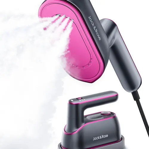Jack&Rose 2-in-1 Steam Iron& Clothes Steamer - Handheld Portable Garment Wrinkle Remover, Large Soleplate, 150ml Water Tank - Lightweight for Home, Travel, Summervibes