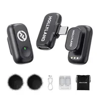 Deals For You Days！Hollyland Wireless Microphone LARK A1 - Portable Magnetic Mini Clip On Mic for Smartphone (iPhone & Android), Content Creator, Podcast, Vlogging, 45kHz/24bit Audio, USB Streaming Mic