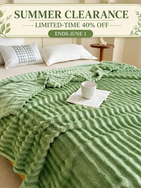 Raybee Summer Lightweight Blanket- 300GSM Super Soft, Cozy & Breathable Fleece Sleep Blankets for All-Season Home Decor, Throw Blanket for Bed,Couch,Travel,Office,Living Room Sofa ,Perfect Gift Ideal