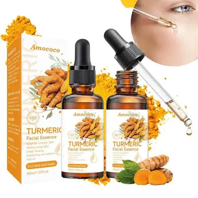 turmeric facial oil 30ml moisturizing skin care set turmeric skin care set beauty vitamin C hyaluronic acid essence eternal radiance face pure nicotinamide deep moisturizing and soothing Moisturize Hydrate Moisturizer Moisture Acne Relief Treatment