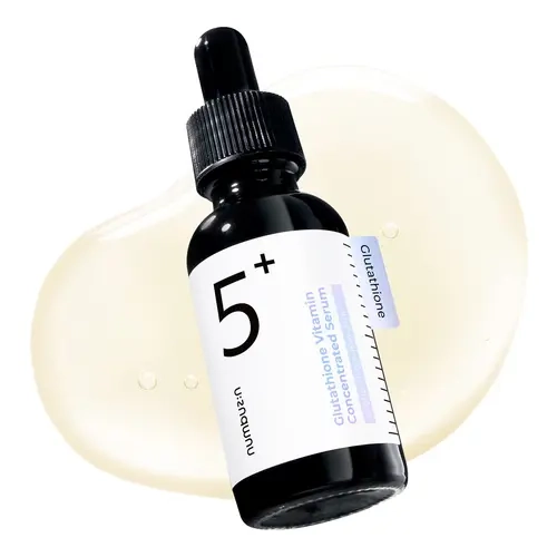 Numbuzin - No.5+ Glutathione Vitamin Concentrated Serum 30ml | VITAMIN C & GLUTATHIONE BRIGHTENING SERUM FOR HYPERPIGMENTATION, MELASMA, SCARS