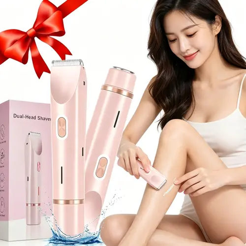 BETYPECA Women's 2-in-1 Multifunctional Hair Trimmer - Hypoallergenic Foil Double-Sided Intimate Grooming Tool, Waterproof USB Rechargeable Wet Dry Electric Shaver & Epilator for Painless Trimming, Travel-Friendly Ideal Gift for Women