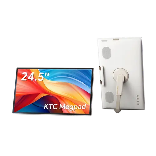 Ktc MegPad A25Q5 25" Portable Smart TV Touch Screen Full HD IPS 16:9 1080p Monitor, Qualcomm 8-Core CPU, 8GB+128GB, Android 14 OS, EDLA Certified, 8MP Camera, 4x Speaker, 1x USB-C, Smart TV Remote, 5000mAh Battery, Wi-Fi 5, Traveling Computer Accessory