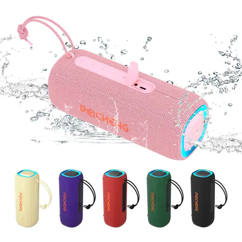 Portable Bluetooth Wireless Speaker, 2-Way 20W Stereo Bass Sound System with Bluetooth 5.3 Chip, IPX5 Waterproof Dustproof, 24H Playtime, Eco-Friendly Plastic, TWS Pair Expand, Durable Pro Audio - Pink Gift for Music Lovers (Back to School)