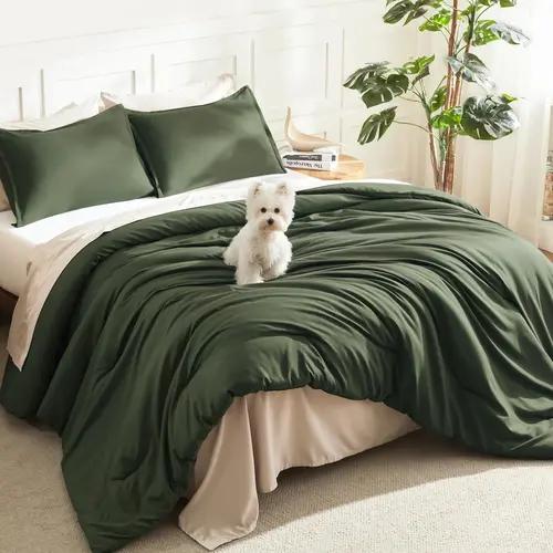 【Deals For You Days】Litanika 3-Piece Lightweight Comforter Set - Soft All-Season Fluffy Bedding, Oversized King & Multi-Sizes, Multi-Color (1 Comforter, 2 Pillowcases) for Cute Room Stuff, Room Decor, Household Items