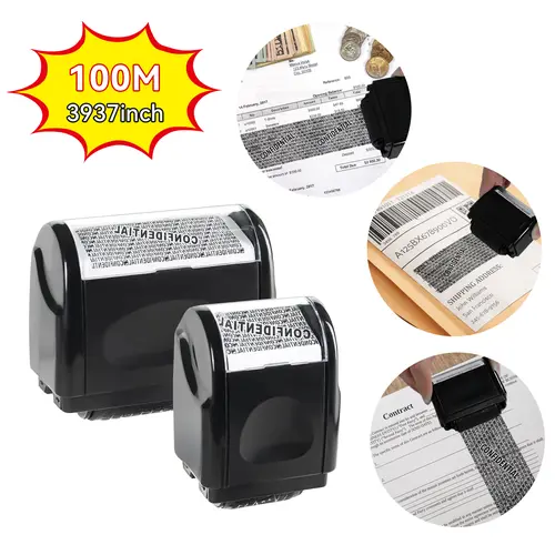 TAKOO Privacy Protection Security Roller Stamp — Address & Billing Info Blocker, Home & Office Mailing Essentials 100m Long-Lasting Roll