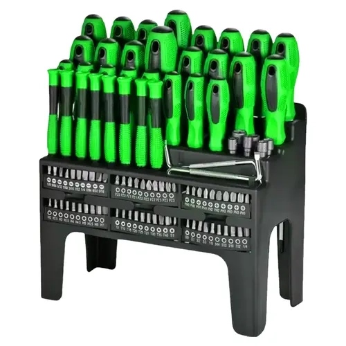 100PCS Magnetic Screwdrivers Set With Plastic Ranking, Hardware Tools For Men (100PCS)，gift，toolset#summerfinds