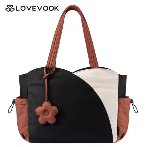 LOVEVOOK Tote Bag for Women, Puffer Work Bags for Teacher Nurse, Handbag for Travel College Daily With Cup Holder & Zipper TikTokFallDealsForYou
