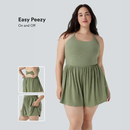 Halara 2-in-1 Plus Size Romper with Pockets-Easy Peezy Edition