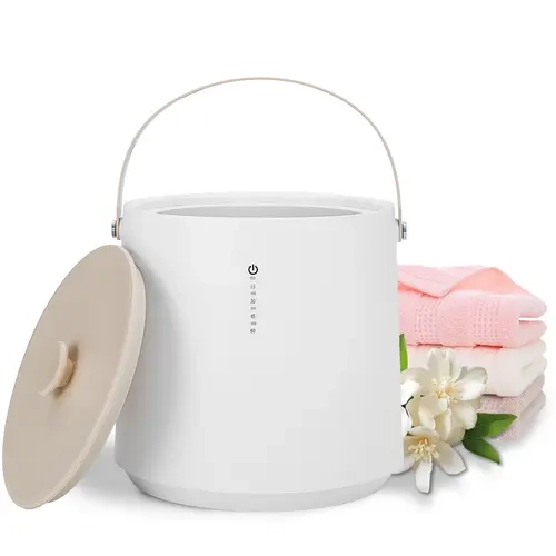 TMWINGS Family-Size Portable Heated Towel Bucket - Bathroom Accessory, 4-Timer Heat Set, Auto Shut Off, Fits PJs & Warm Blankets Too, for Bathroom, Gym Use, Perfect Gift Choice