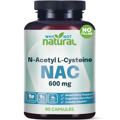 Why Not Natural NAC Supplement 600 mg, n-Acetyl cysteine Capsules