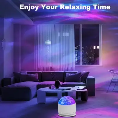 Aurora/Water Ripple/Sky Projector Light, USB Rechargeable LED Projector Lamp with Remote Control, Northern Lights Ambient Light, Room Decor, HD Projector Lamp, Home Video Projector, Laser Projector, Starlight Projector dealsforyoudays