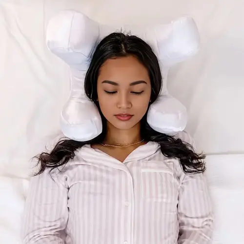 Perfect Face Pillow Anti-wrinkle Pillow for Youthful Skin, Beauty Pillow, Reduces Fine Lines While Sleeping Flawless White Satin Pillowcase! Beauty Sleep, Anti-wrinkle and Anti-aging, Back Sleeper
