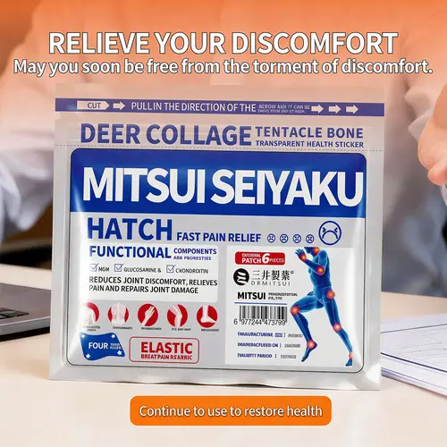 DRMITSUI Seiyaku BonePainPatch FARINFRARED Thermal Patches 6 Patches Bag for Bone Pain Relief Healing Healthcare Therapeutic Treatment