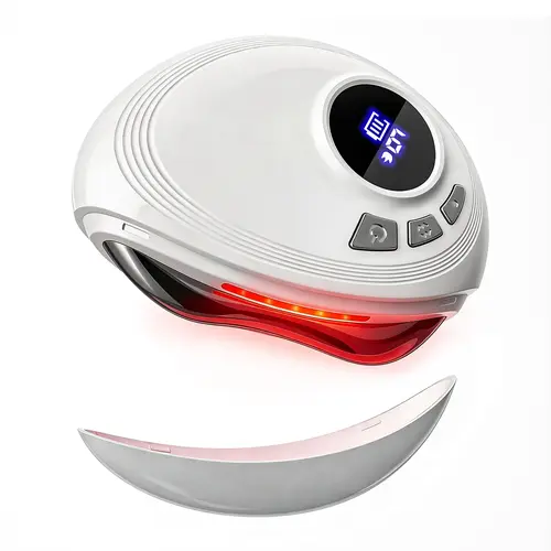 SHMHE Rechargeable Plastic Smart Electric Gua Sha Tool - Sensitive Skin Facial Brush Massager with Red LED Light, 9-Level Heat Pulse Vibration, Waterproof Portable Self Care Gadget for Face & Neck, Personal Care Gadget, Cool Unique Gifts for Women